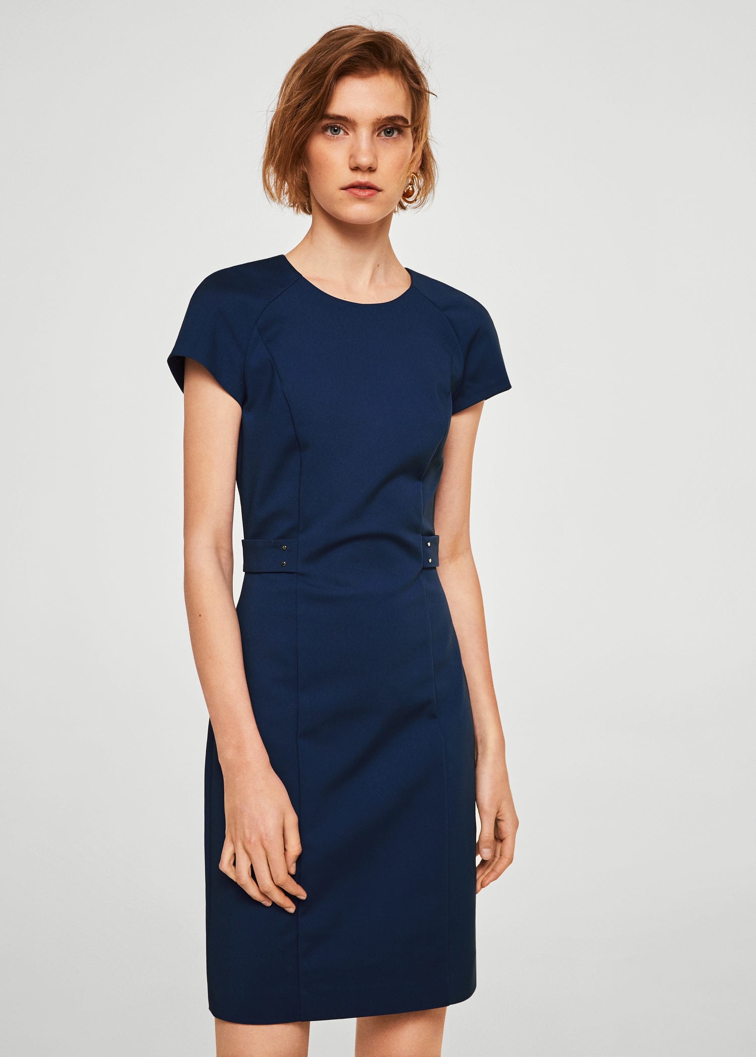 Metallic appliqué cotton dress - Imagen 4