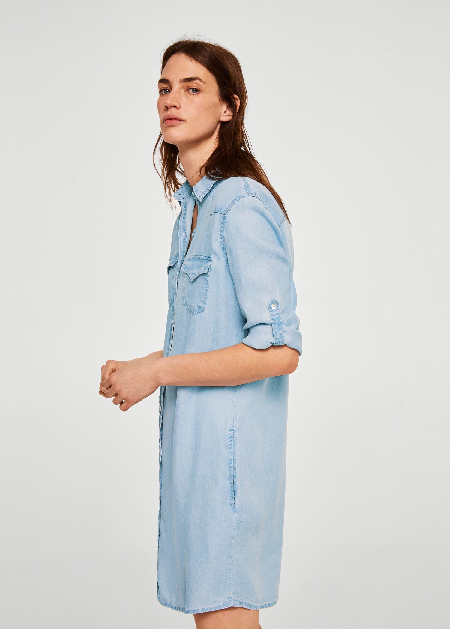 Denim shirt dress - Imagen 4