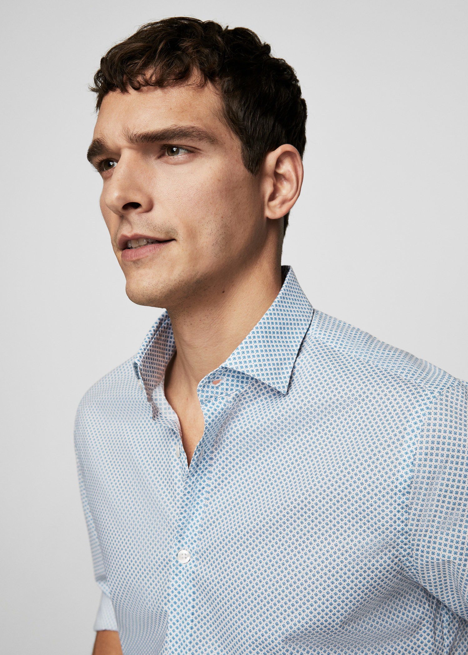 Slim-fit cotton shirt - Imagen 2