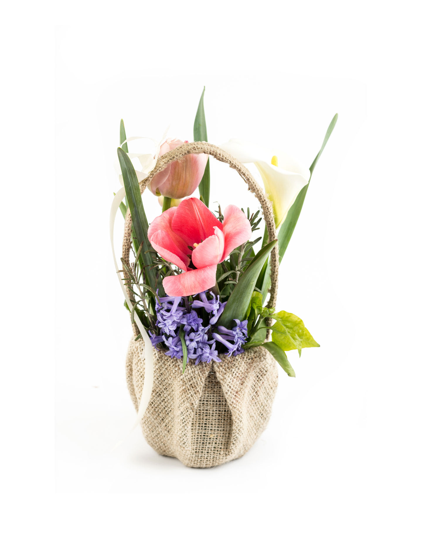 A shot of tulips in a vase