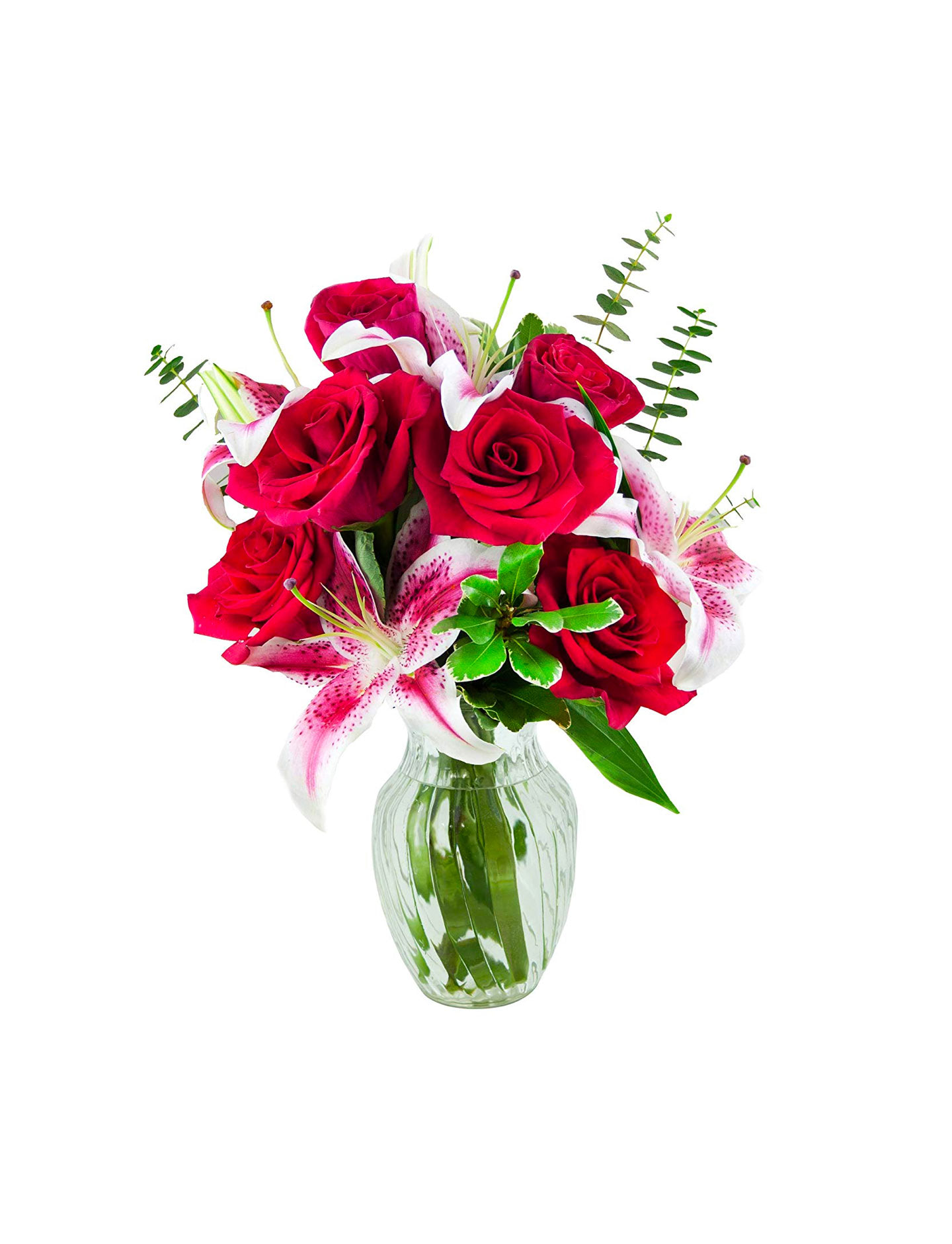 Red tulip hyacinth and calla